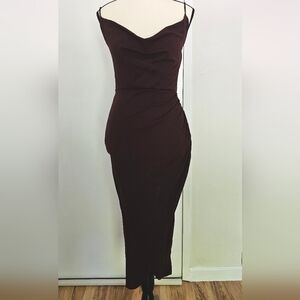 Elegant Chocolate Evening Dress